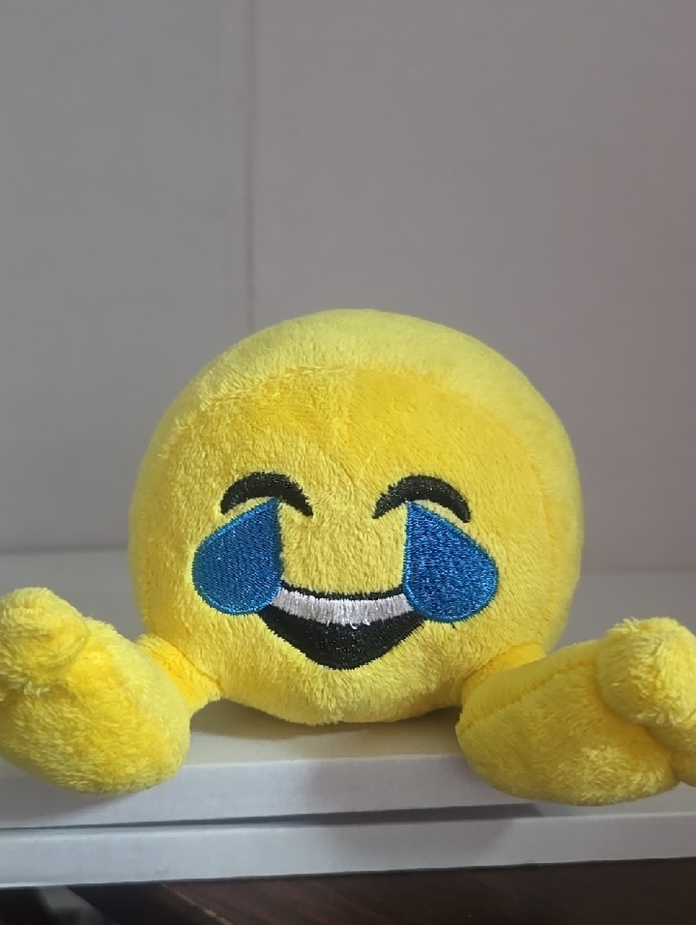Yellow Laughing Tears Emoji Plush